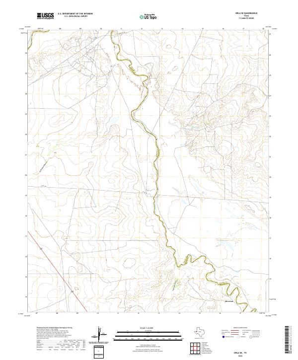 Orla SE 2022 topographic map thumbnail