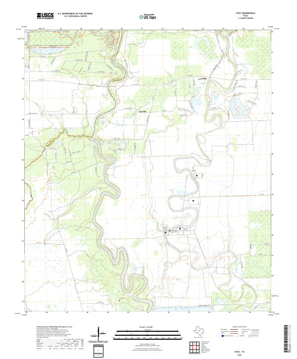 Otey topographic map thumbnail
