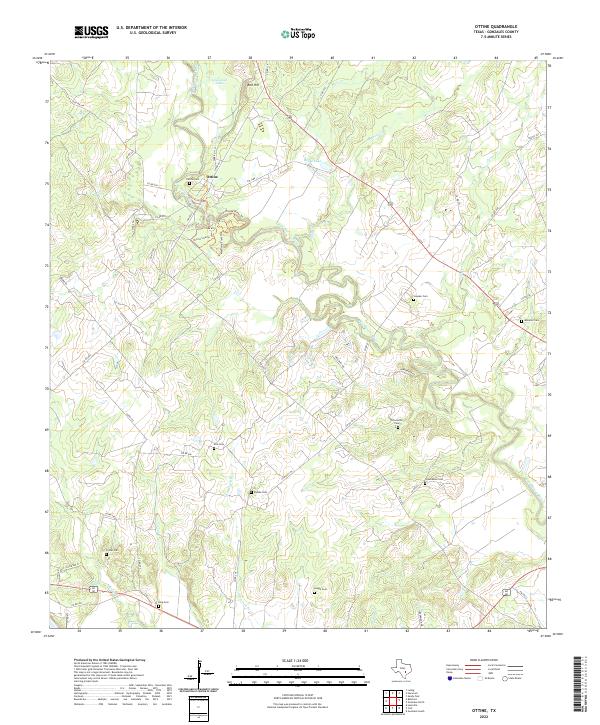 Ottine topographic map thumbnail