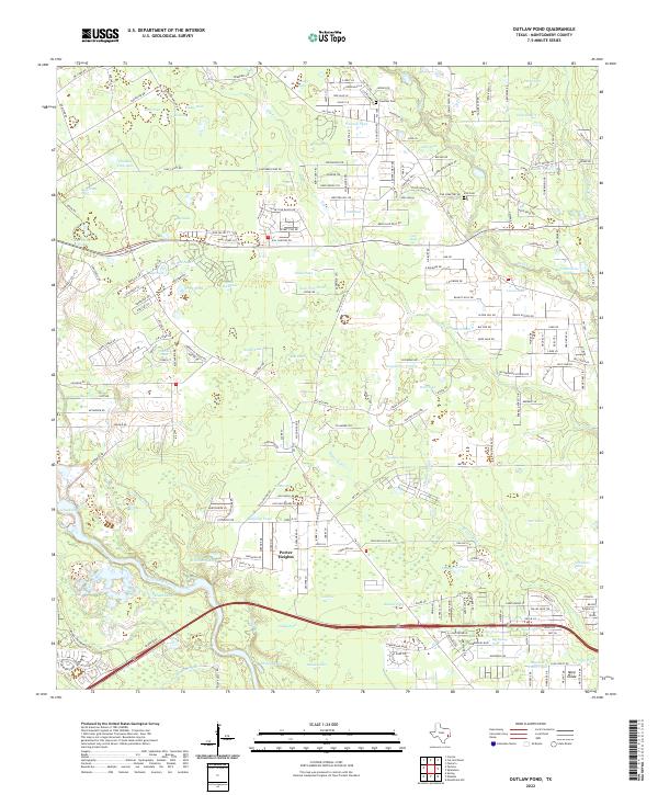 Outlaw Pond topographic map thumbnail