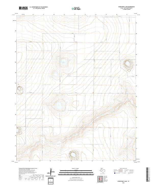 Overstreet Lake topographic map thumbnail