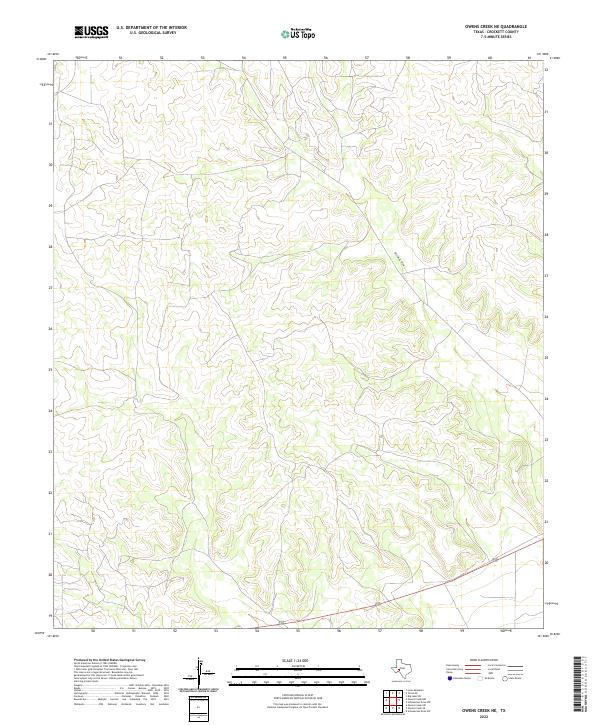 Owens Creek NE topographic map thumbnail