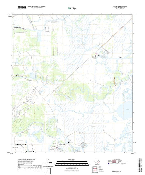 Oyster Creek topographic map thumbnail