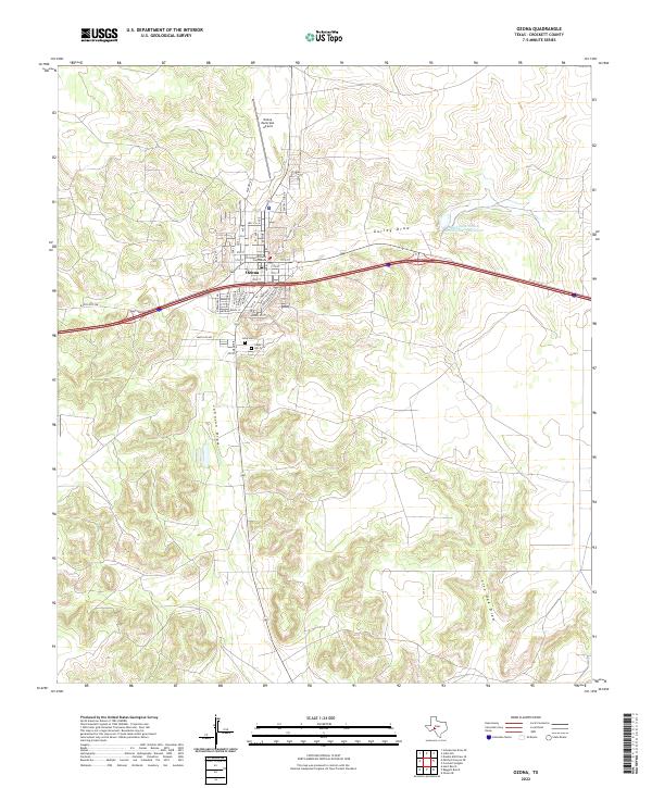 Ozona topographic map thumbnail