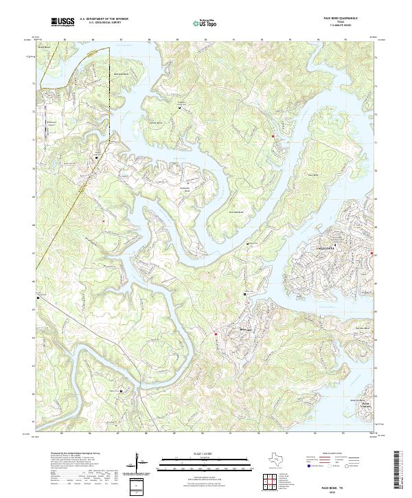 Pace Bend topographic map thumbnail