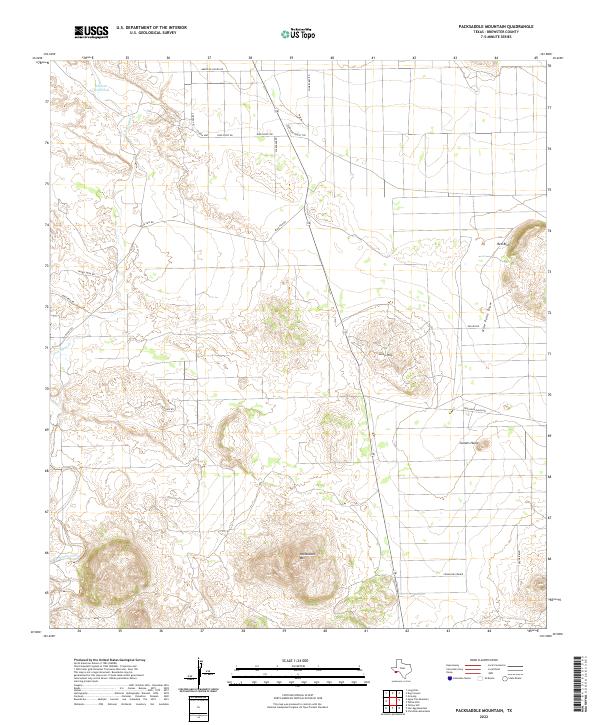 Packsaddle Mountain topographic map thumbnail