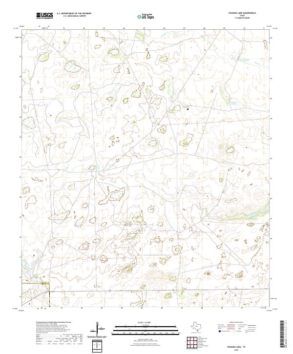 Paisano Lake topographic map thumbnail