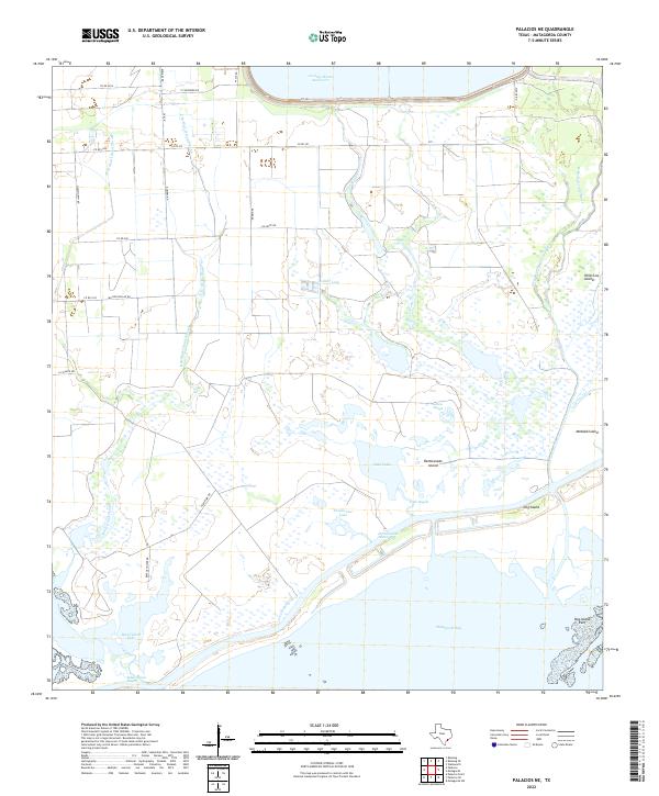 Palacios NE 2022 topographic map thumbnail