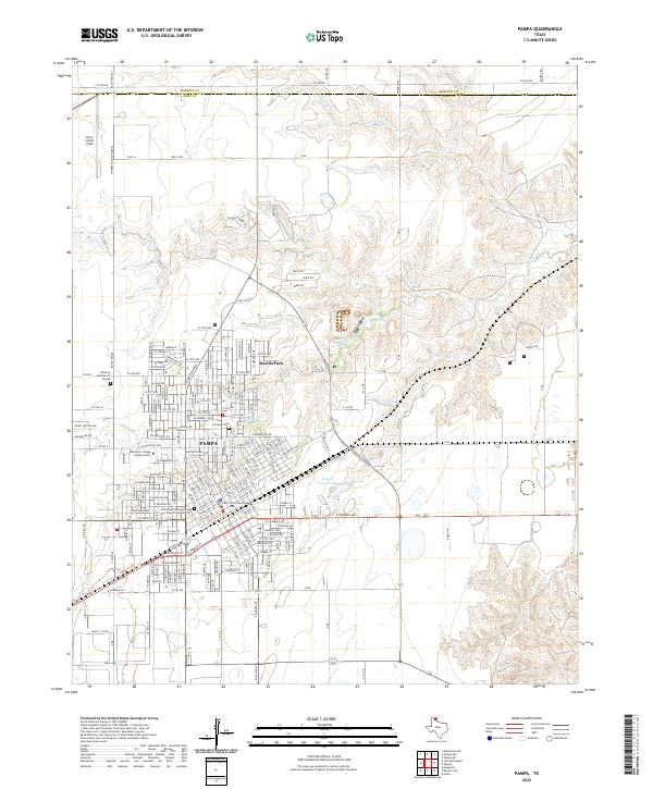 Pampa topographic map thumbnail