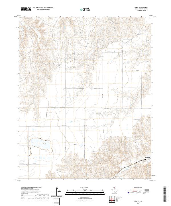 Pampa NE 2022 topographic map thumbnail