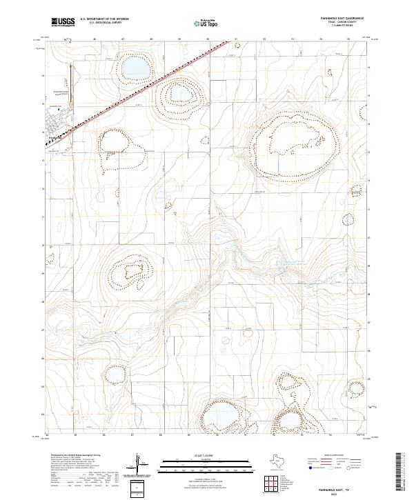 Panhandle East topographic map thumbnail