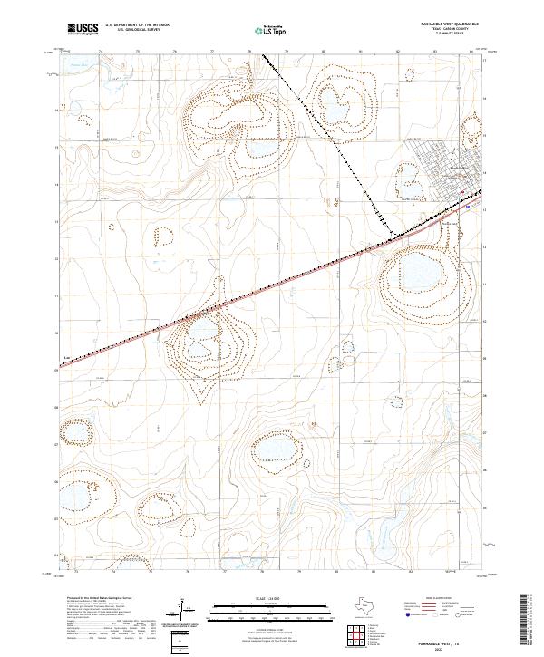 Panhandle West 2022 topographic map thumbnail