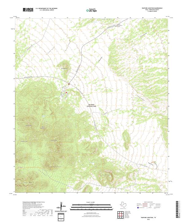 Panther Junction topographic map thumbnail