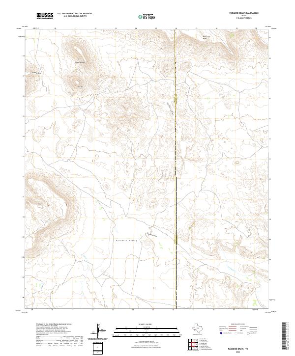 Paradise Draw topographic map thumbnail