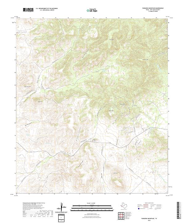 Paradise Mountain topographic map thumbnail