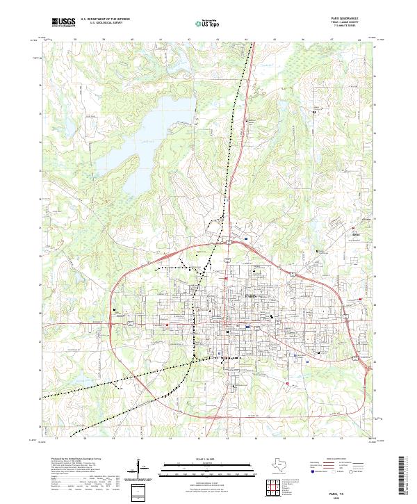 Paris topographic map thumbnail