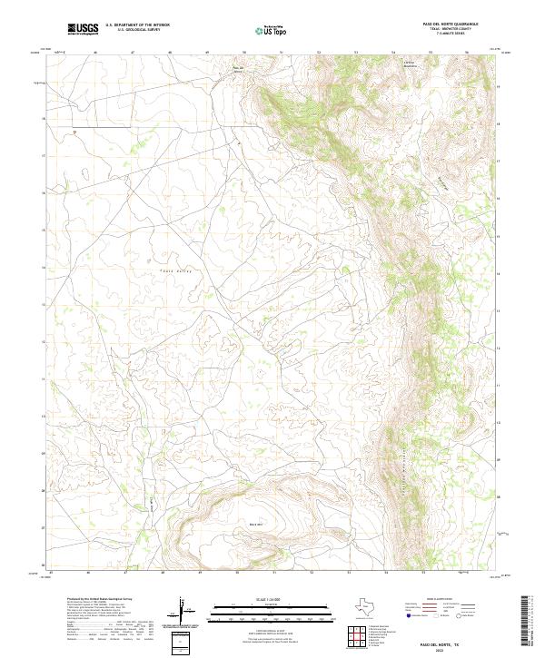 Paso Del Norte 2022 topographic map thumbnail