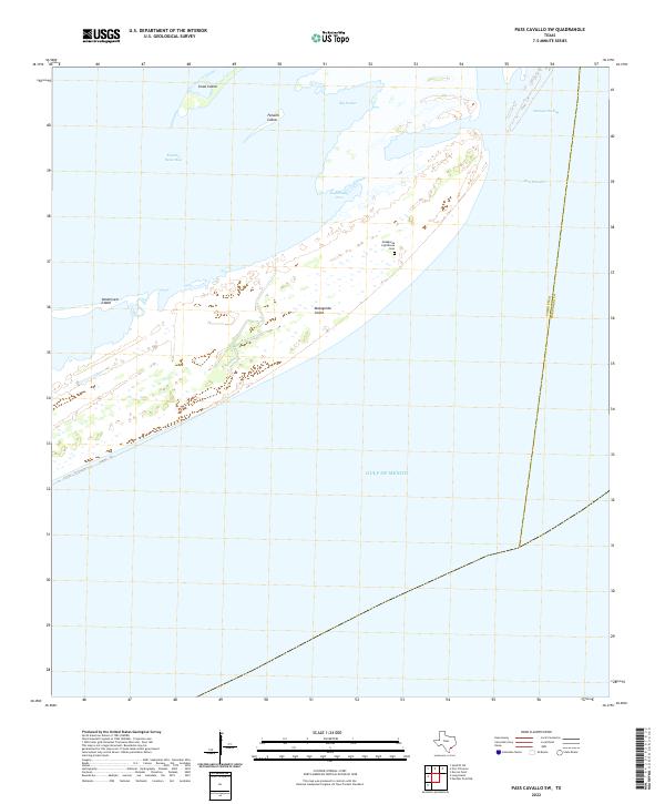 Pass Cavallo SW 2022 topographic map thumbnail