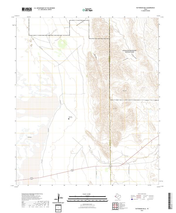 Patterson Hills 2022 topographic map thumbnail