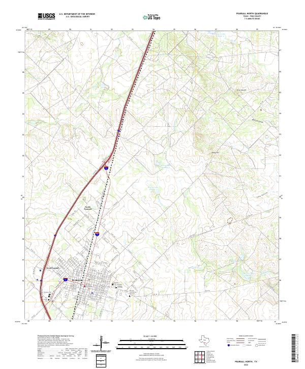 Pearsall North topographic map thumbnail