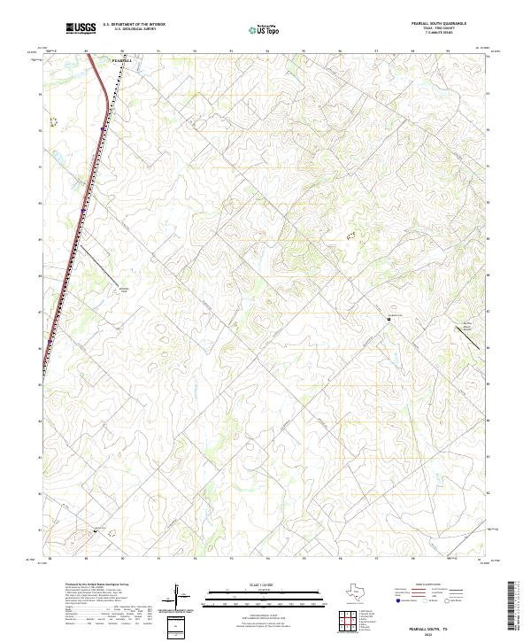Pearsall South topographic map thumbnail