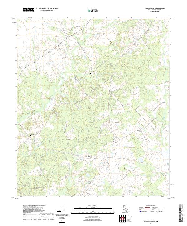Pearsons Chapel topographic map thumbnail