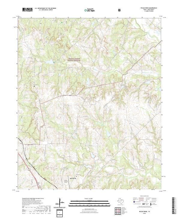 Pecan Creek 2022 topographic map thumbnail
