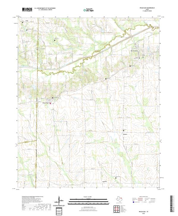 Pecan Gap topographic map thumbnail