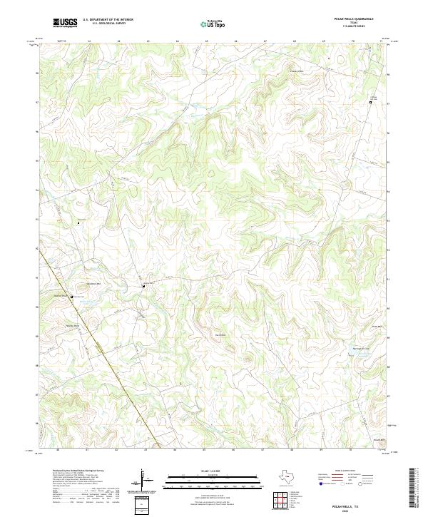 Pecan Wells topographic map thumbnail