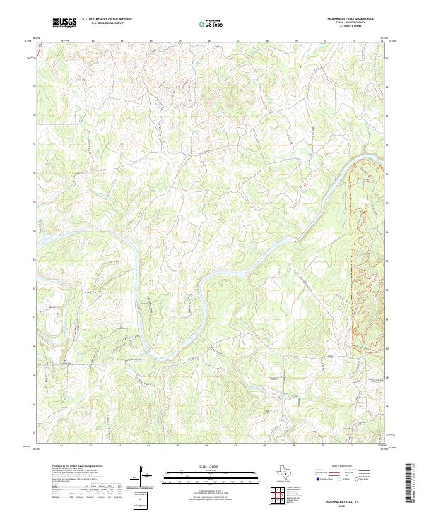 Pedernales Falls topographic map thumbnail