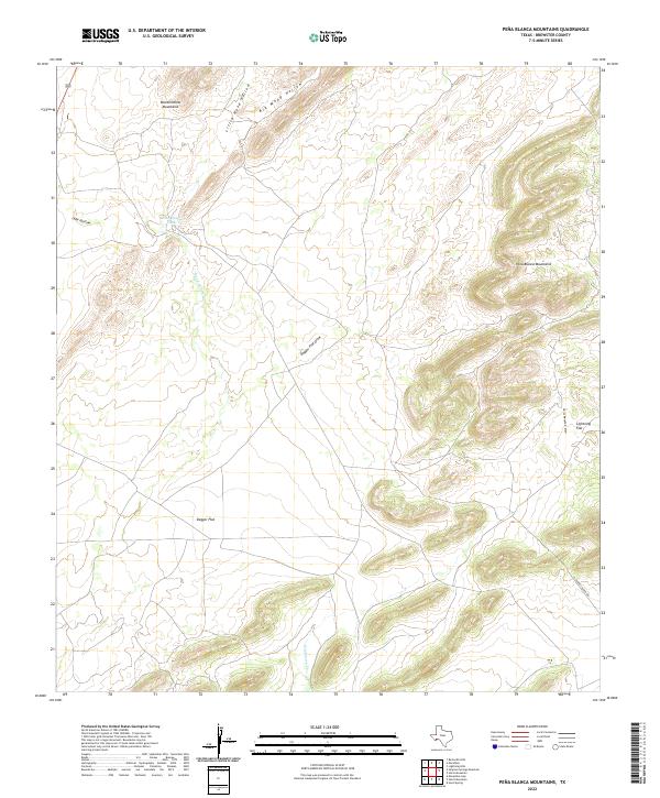 Pena Blanca Mountains topographic map thumbnail