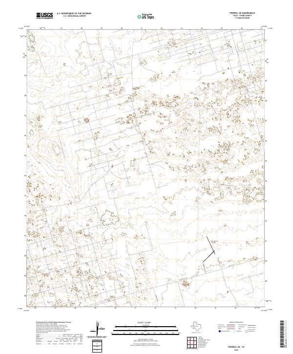 Penwell SE 2022 topographic map thumbnail
