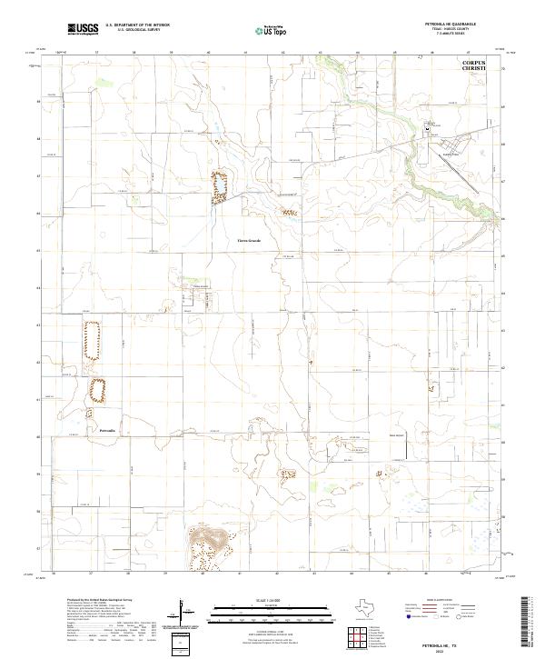 Petronila NE 2022 topographic map thumbnail