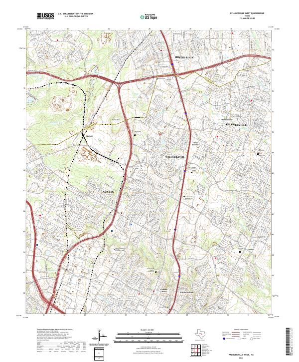 Pflugerville West topographic map thumbnail