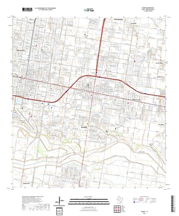 Pharr topographic map thumbnail