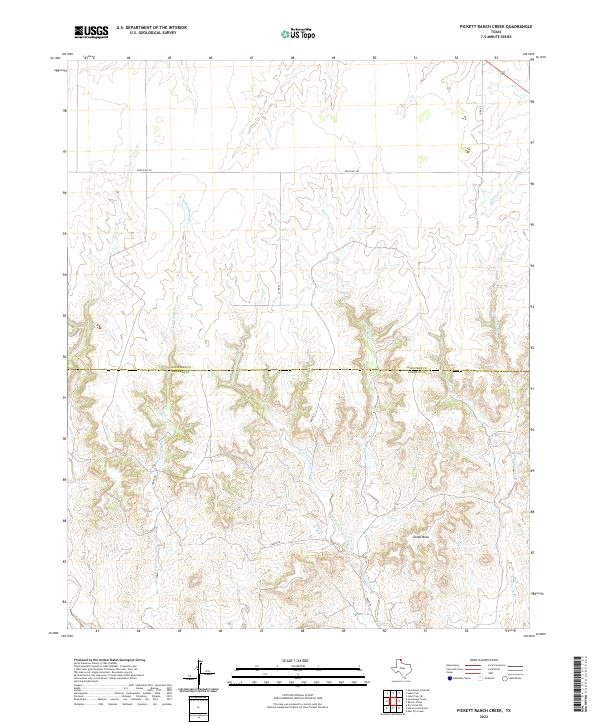 Pickett Ranch Creek topographic map thumbnail