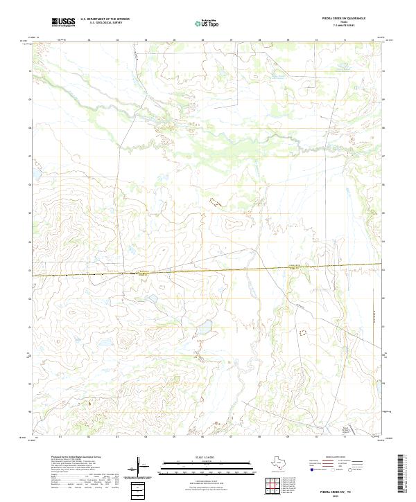 Piedra Creek SW topographic map thumbnail