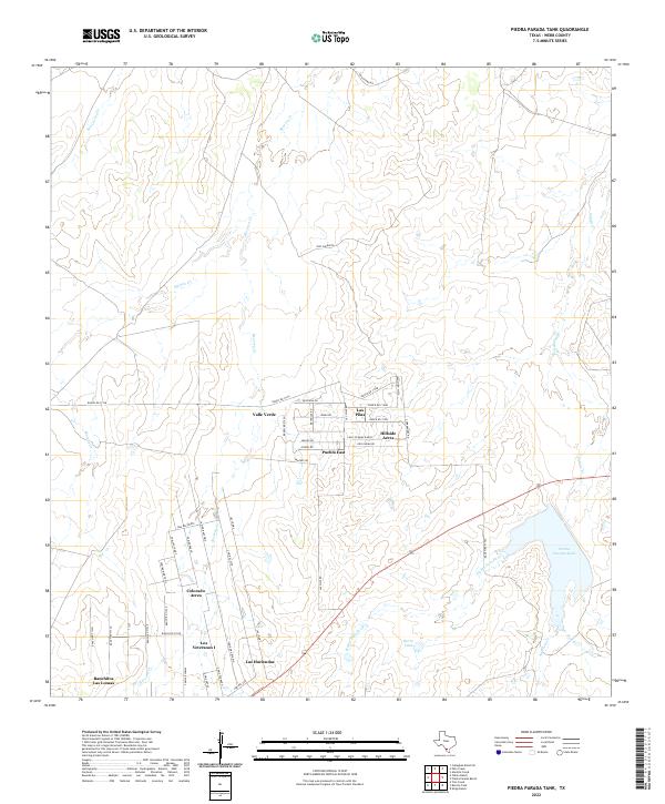 Piedra Parada Tank topographic map thumbnail