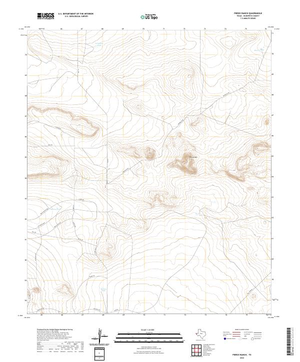 Pierce Ranch topographic map thumbnail
