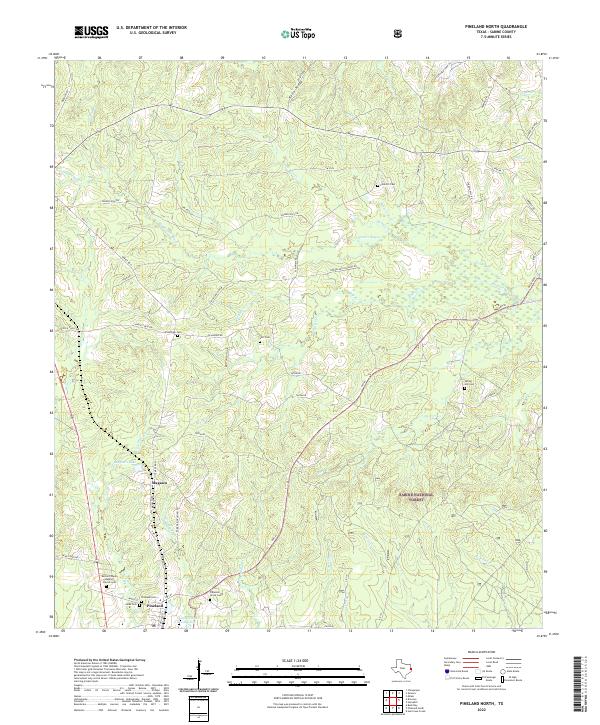 Pineland North topographic map thumbnail