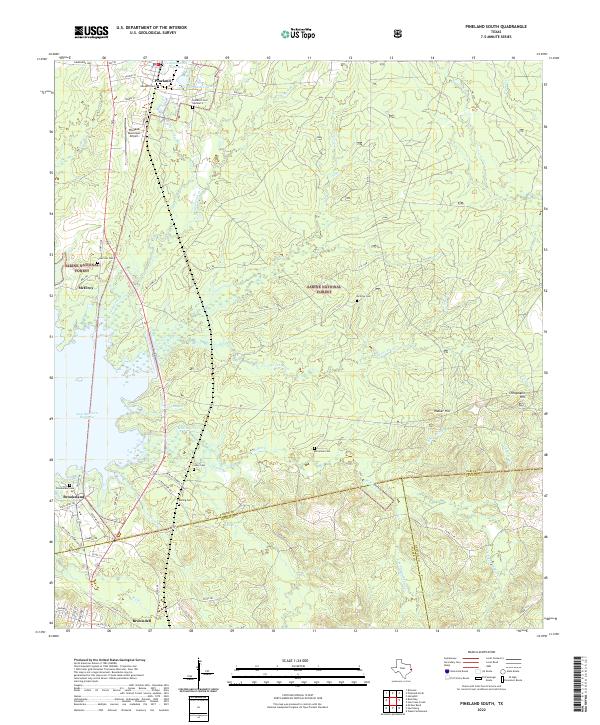 Pineland South topographic map thumbnail