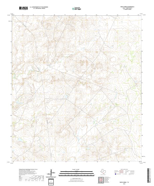 Pinto Creek 2022 topographic map thumbnail