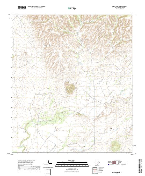 Pinto Mountain topographic map thumbnail