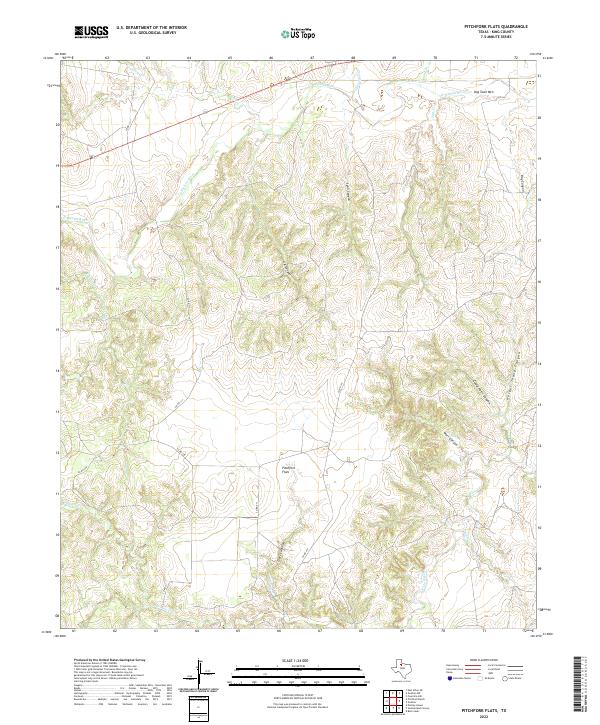 Pitchfork Flats topographic map thumbnail