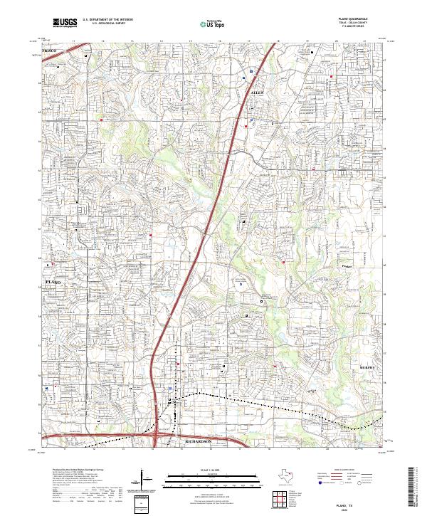 Plano topographic map thumbnail