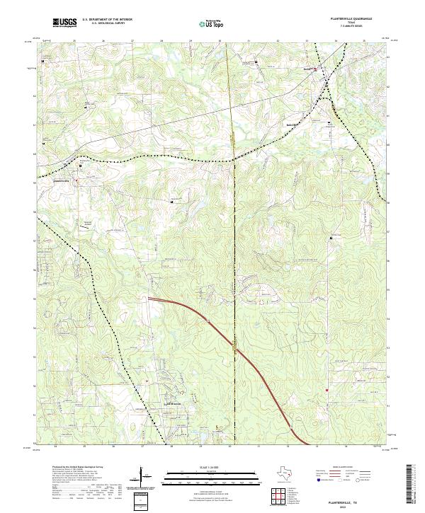 Plantersville topographic map thumbnail