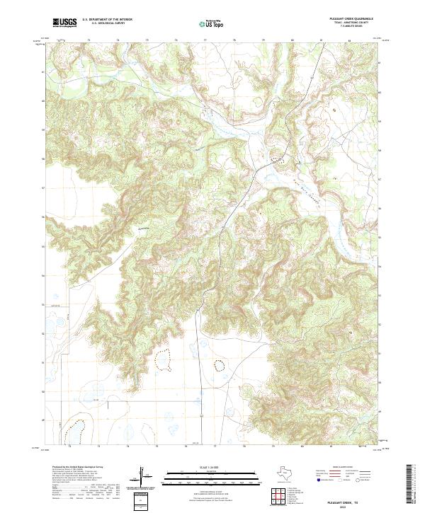 Pleasant Creek 2022 topographic map thumbnail