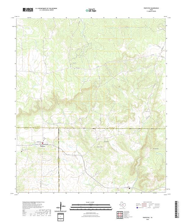 Pontotoc topographic map thumbnail