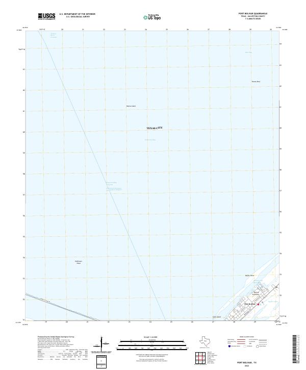 Port Bolivar topographic map thumbnail