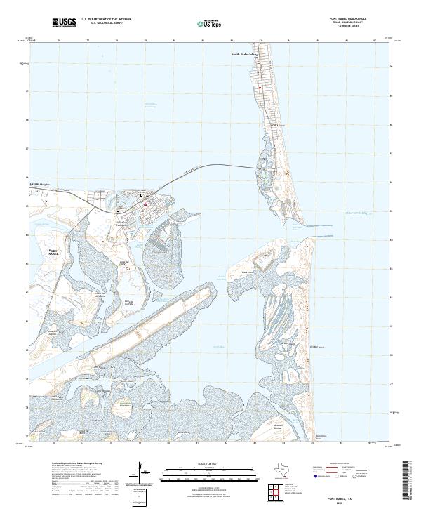 Port Isabel 2022 topographic map thumbnail